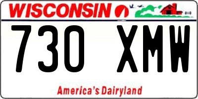 WI license plate 730XMW