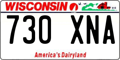 WI license plate 730XNA