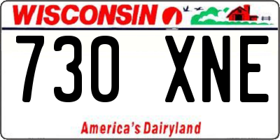 WI license plate 730XNE