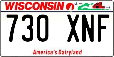 WI license plate 730XNF