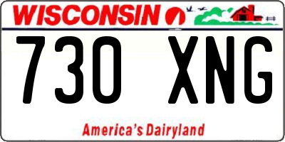 WI license plate 730XNG