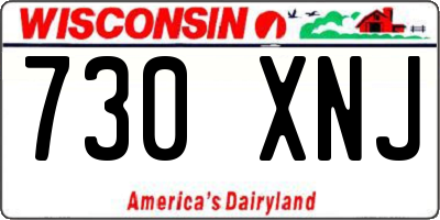 WI license plate 730XNJ