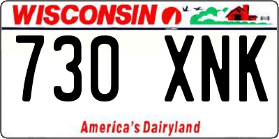 WI license plate 730XNK