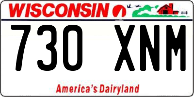 WI license plate 730XNM