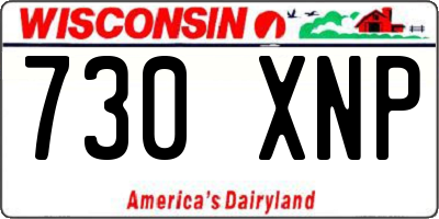 WI license plate 730XNP