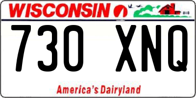 WI license plate 730XNQ