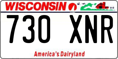WI license plate 730XNR
