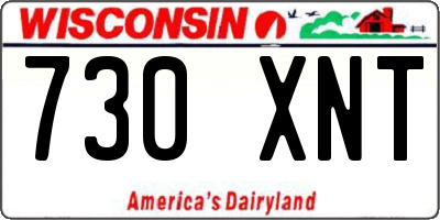 WI license plate 730XNT