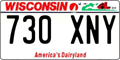 WI license plate 730XNY