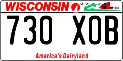 WI license plate 730XOB