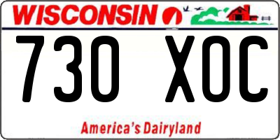 WI license plate 730XOC
