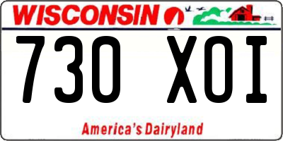 WI license plate 730XOI