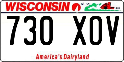 WI license plate 730XOV