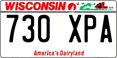 WI license plate 730XPA