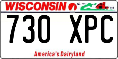 WI license plate 730XPC