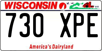 WI license plate 730XPE