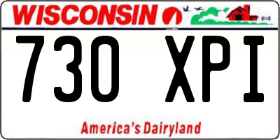 WI license plate 730XPI