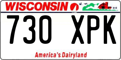 WI license plate 730XPK