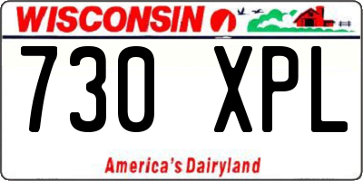 WI license plate 730XPL