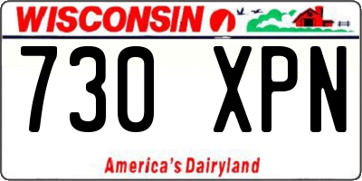 WI license plate 730XPN