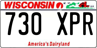 WI license plate 730XPR
