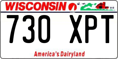 WI license plate 730XPT