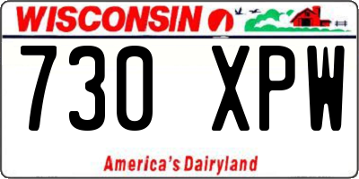 WI license plate 730XPW