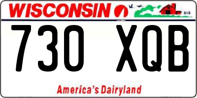 WI license plate 730XQB