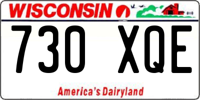 WI license plate 730XQE
