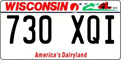 WI license plate 730XQI