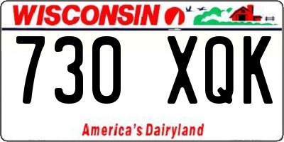WI license plate 730XQK