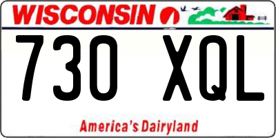 WI license plate 730XQL