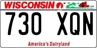 WI license plate 730XQN