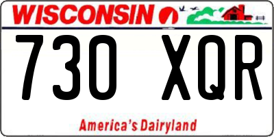 WI license plate 730XQR
