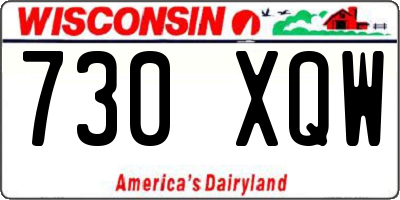 WI license plate 730XQW