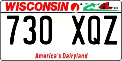 WI license plate 730XQZ