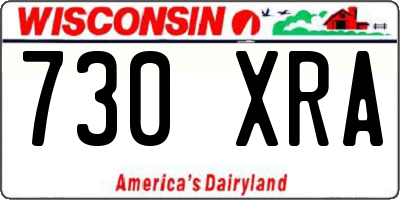 WI license plate 730XRA