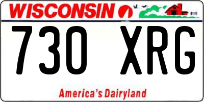 WI license plate 730XRG