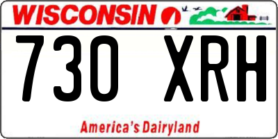 WI license plate 730XRH