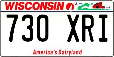 WI license plate 730XRI