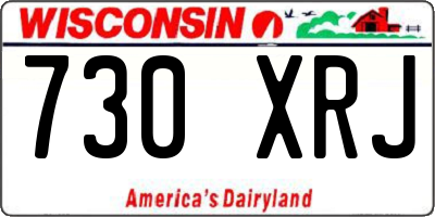 WI license plate 730XRJ