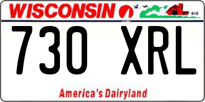 WI license plate 730XRL