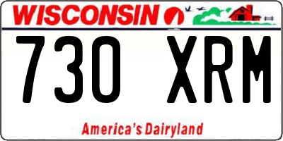 WI license plate 730XRM