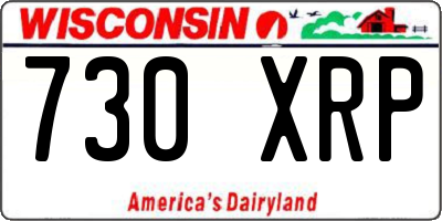 WI license plate 730XRP