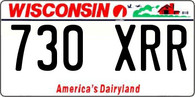 WI license plate 730XRR