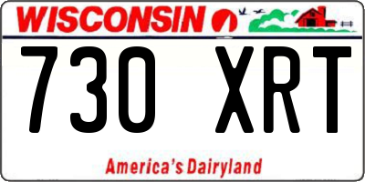 WI license plate 730XRT