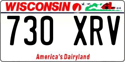 WI license plate 730XRV