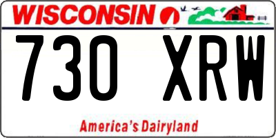 WI license plate 730XRW
