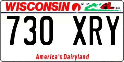 WI license plate 730XRY