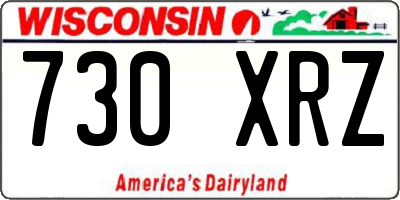 WI license plate 730XRZ
